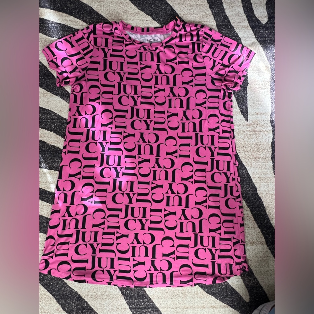 Juicy Couture Long shirt dress with Black Logo Print